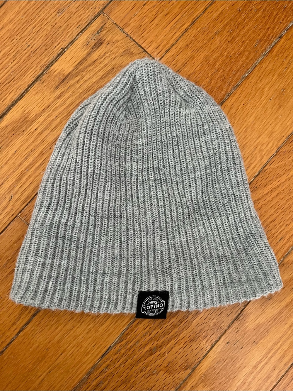 Gray Ribbed Knit Beanie - Men's Winter Hat